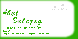 abel delczeg business card