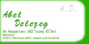 abel delczeg business card